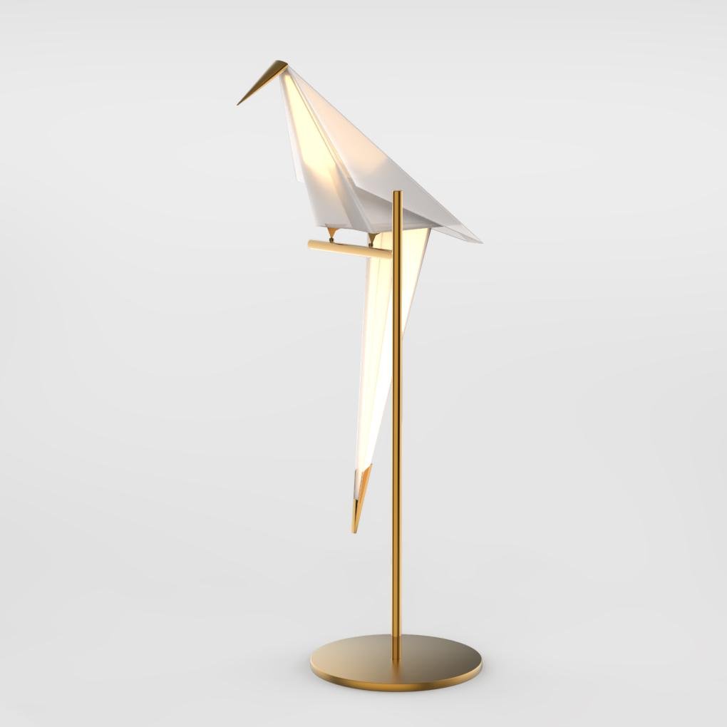 ArtiLicht - Gouden Tafellamp conoció a Origami Kraanvogel Ontwerp