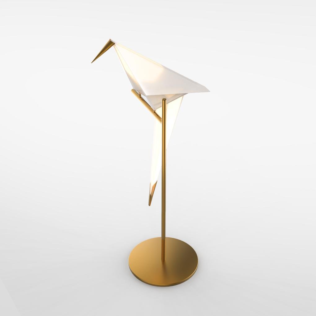 ArtiLicht - Gouden Tafellamp conoció a Origami Kraanvogel Ontwerp