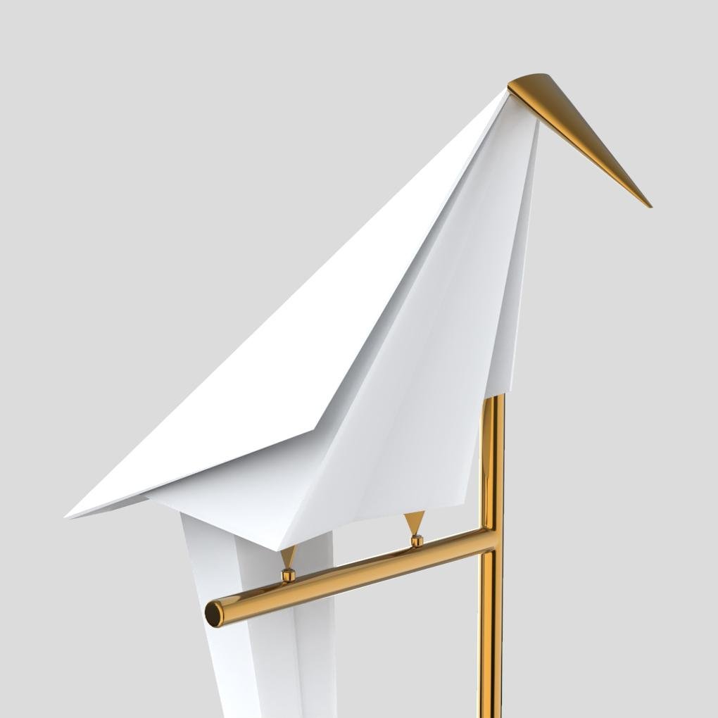 ArtiLicht - Gouden Tafellamp conoció a Origami Kraanvogel Ontwerp