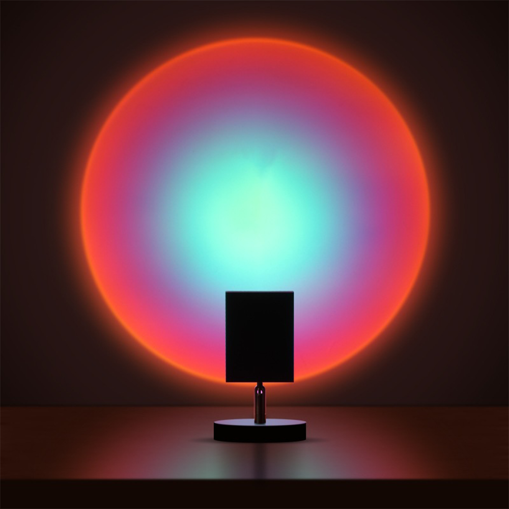 GlowBright - Lámpara de mesa retro zonsondergang