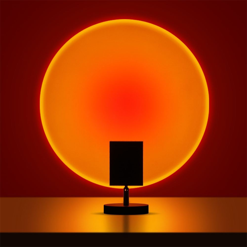 GlowBright - Lámpara de mesa retro zonsondergang