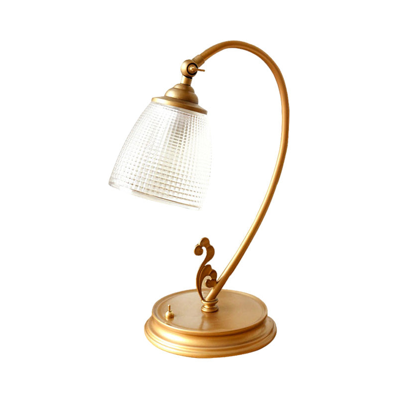 BrightLux - Lámpara de noche con metal dorado vintage