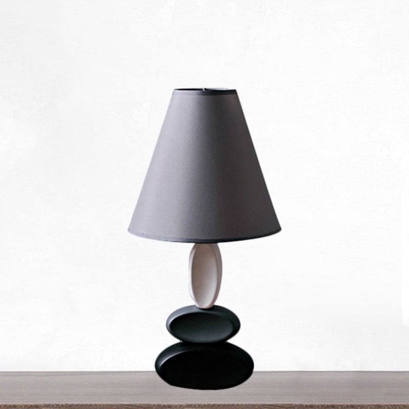 ShineStyle - Lámpara de mesa de diseño moderno con tapa de acero inoxidable