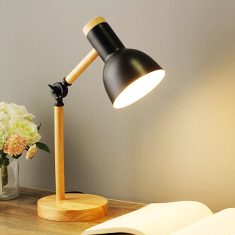 Lámpara de mesa LED Noordse van Hout