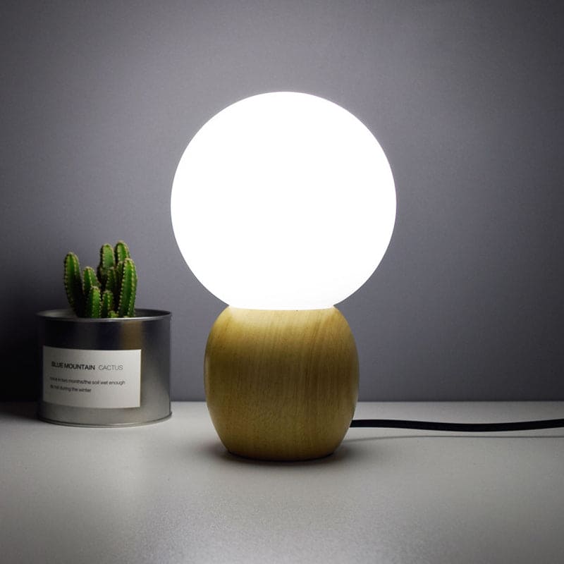 LumiOrb - Lámpara Orbs Nachtkastje con Houten Voetstuk