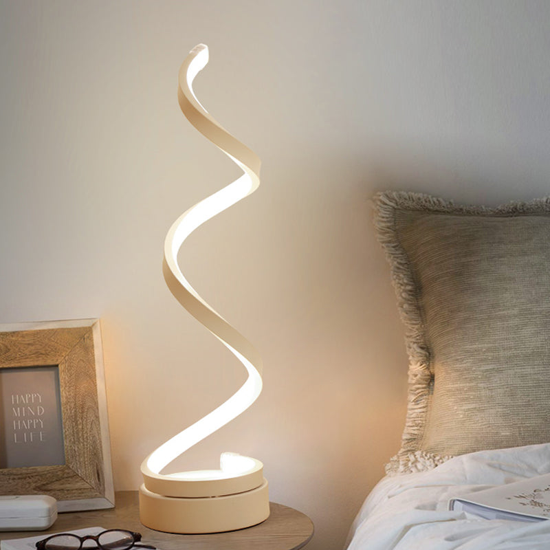 GloBulb - Lámpara de mesa moderna con espiral LED