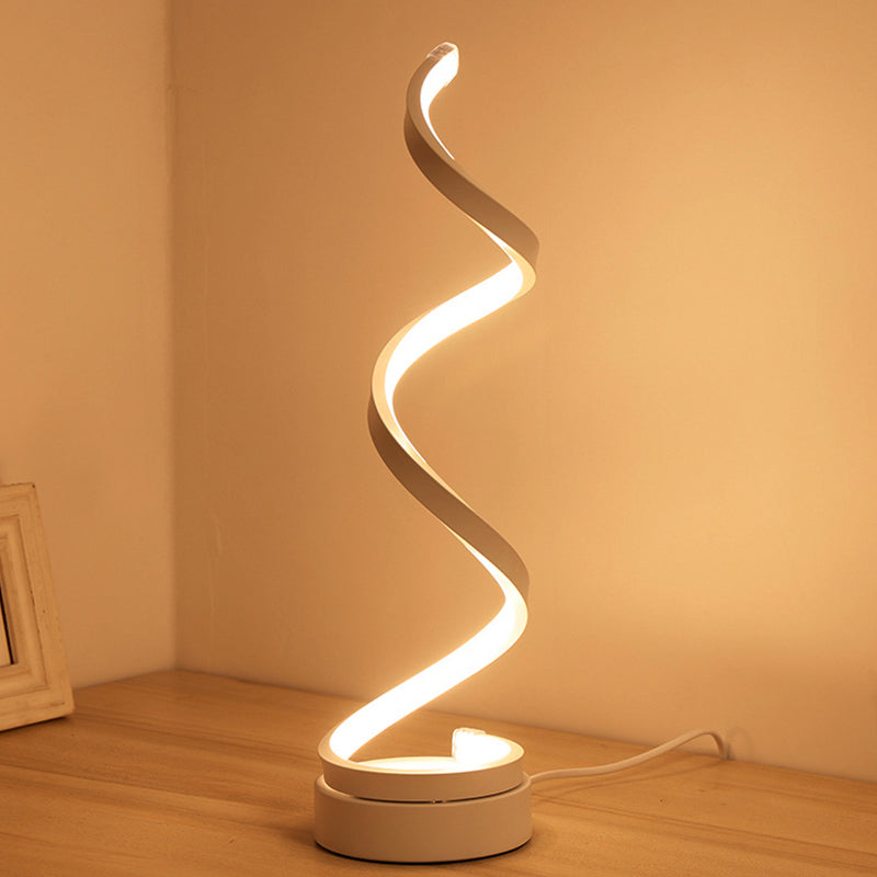 GloBulb - Lámpara de mesa moderna con espiral LED