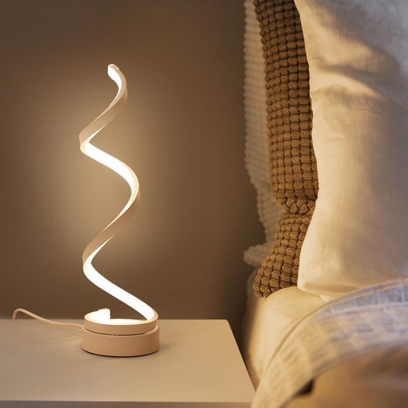 GloBulb - Lámpara de mesa moderna con espiral LED
