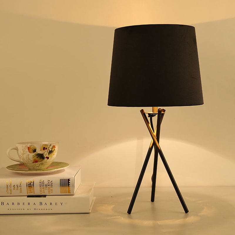GlowWorks - Lámpara de mesa minimalista con iluminación nocturna de tambor