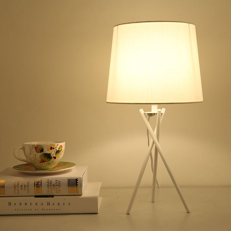 GlowWorks - Lámpara de mesa minimalista con iluminación nocturna de tambor