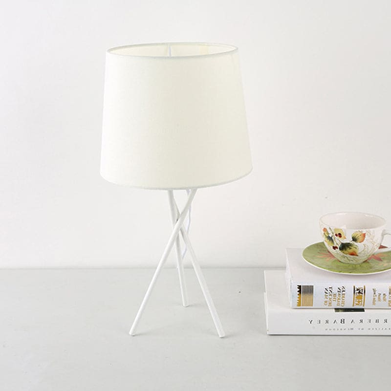 GlowWorks - Lámpara de mesa minimalista con iluminación nocturna de tambor