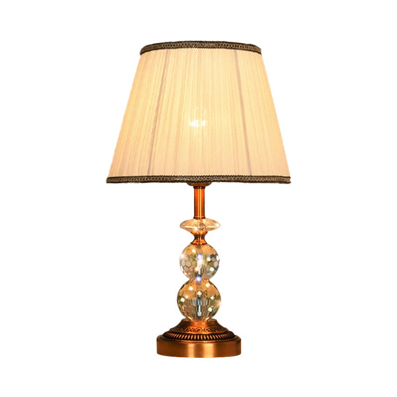 KristalGlow - Lámpara de mesa con grifos toelopende vorm y facetgeslepen kristallen bollen