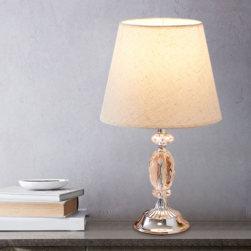 LuxLicht - Lámpara de mesa de diseño con grifos toelopende vorm y facetgeslepen glassen blokken