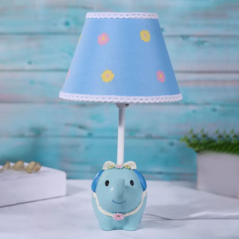 LuminElephant - Tafellamp met bloemenpatroon y olifantenbasis