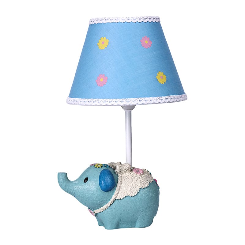 LuminElephant - Tafellamp met bloemenpatroon y olifantenbasis