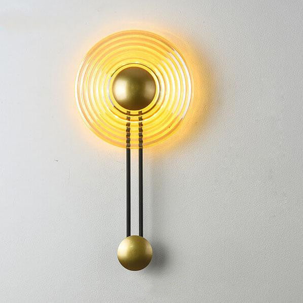 LuxLight - Moderna lámpara de pared LED circular de 1 luz con brazo