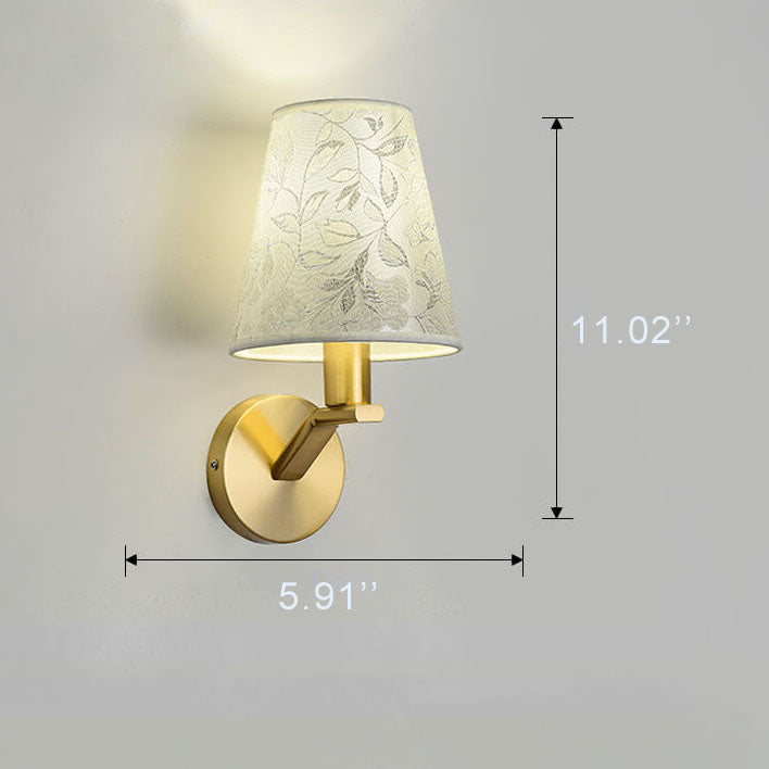 LichtBloeier - Lámpara de pared Moderne stoffen kuppel con 1 lic2htarm