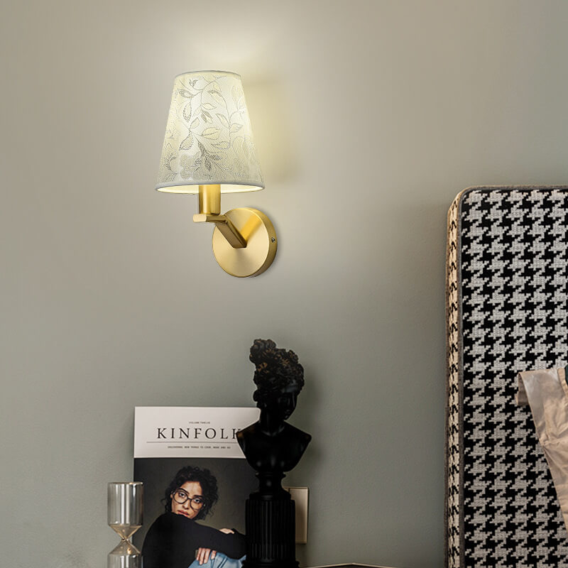 LichtBloeier - Lámpara de pared Moderne stoffen kuppel con 1 lic2htarm