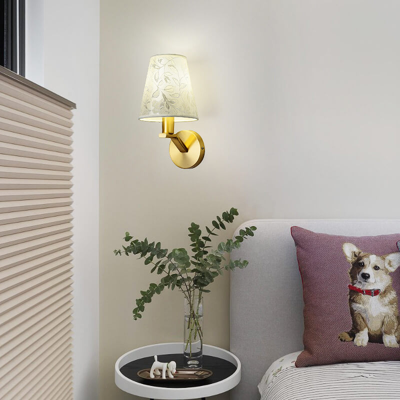 LichtBloeier - Lámpara de pared Moderne stoffen kuppel con 1 lic2htarm