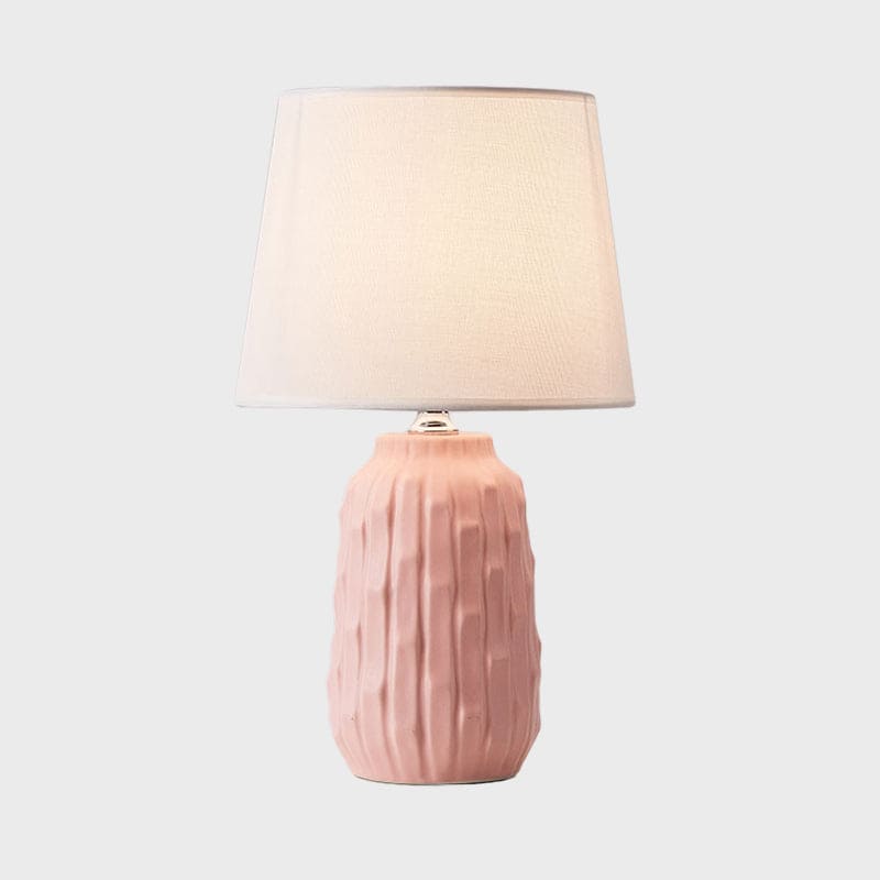 Eclat - Lámpara de mesa de diseño con grifos toelopende kap y cilindrische keramische voet