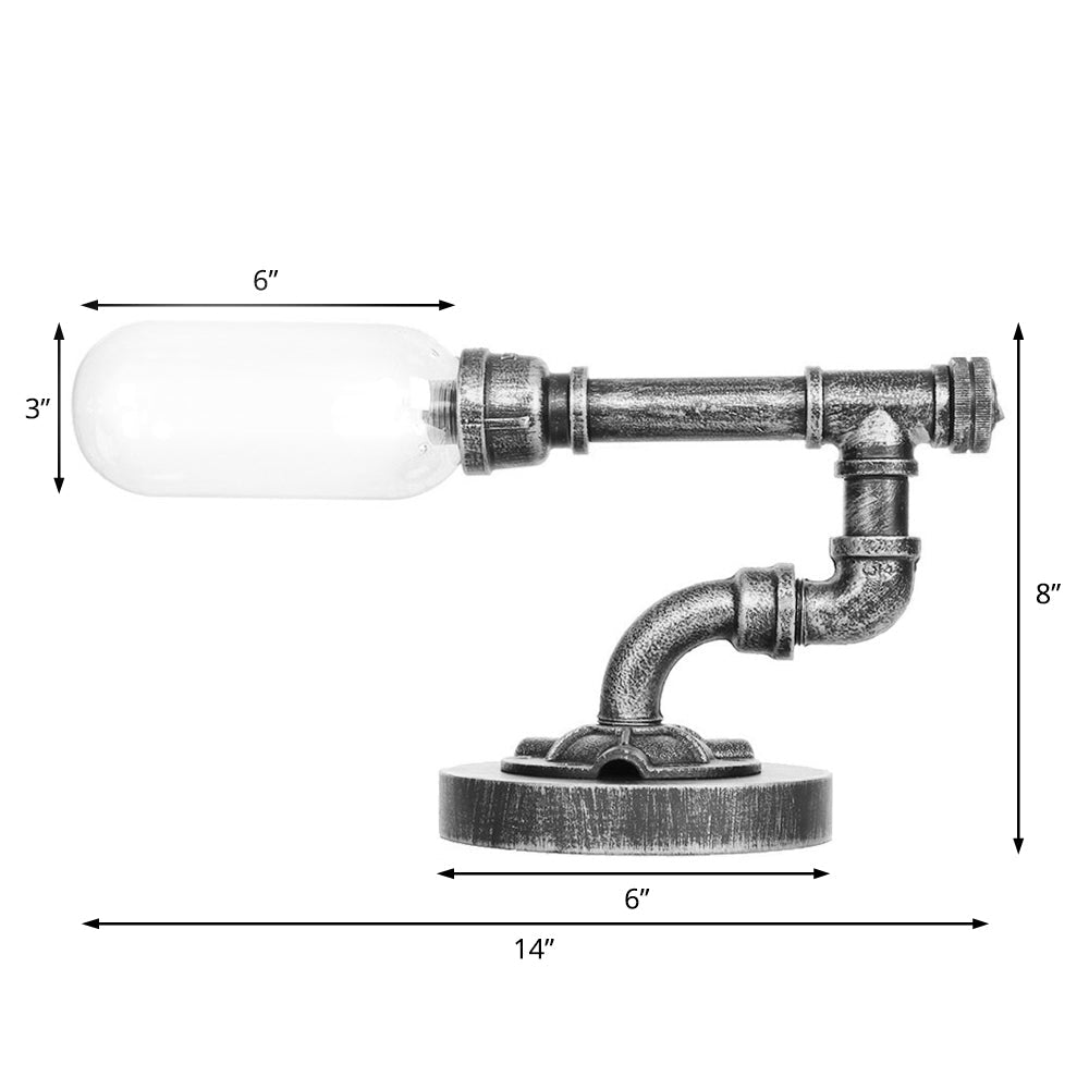 GloeiAmber - Lámpara de mesa Kapstijlheldere glassen