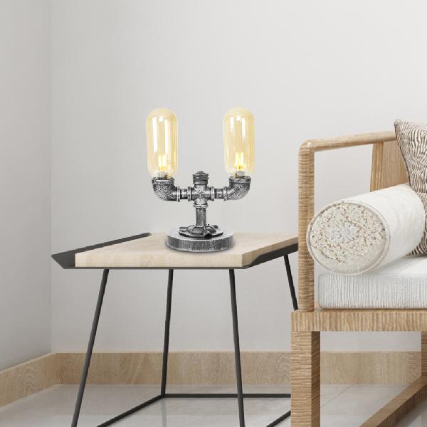 GloeiAmber - Lámpara de mesa Kapstijlheldere glassen