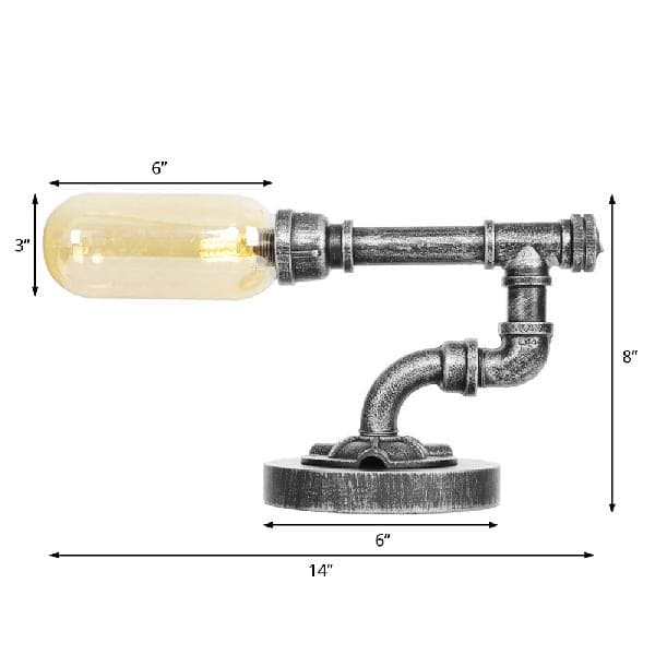 GloeiAmber - Lámpara de mesa Kapstijlheldere glassen