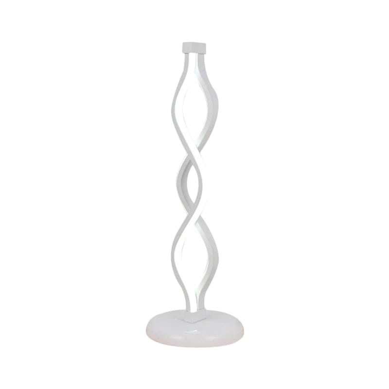 LichtElegance - Lámpara de mesa LED blanca spiraalvormige
