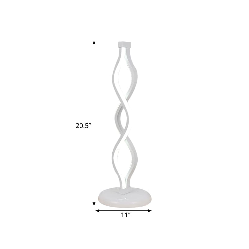 LichtElegance - Lámpara de mesa LED blanca spiraalvormige