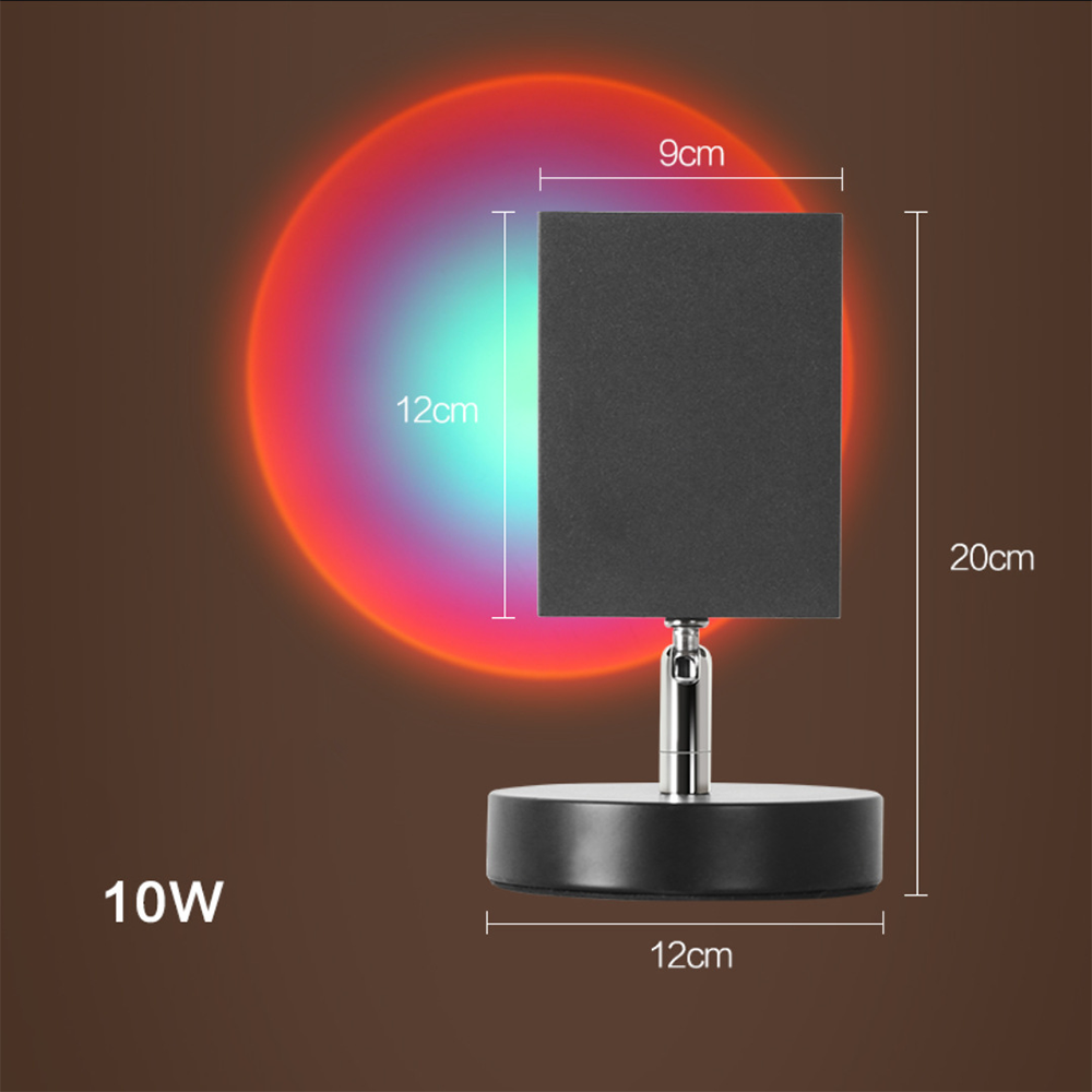 GlowBright - Lámpara de mesa retro zonsondergang