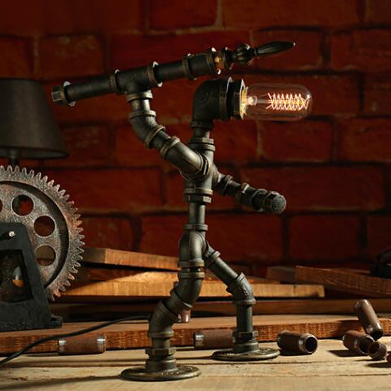 GloBots - Lámpara de mesa con robot ciberpunk