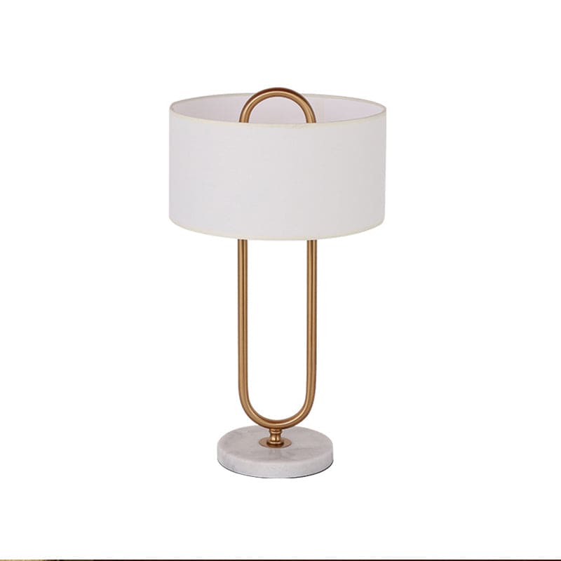 LichtAnna - Witte Trommel Nachtkastlamp con Ovaal Staander