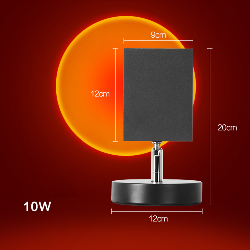 GlowBright - Lámpara de mesa retro zonsondergang