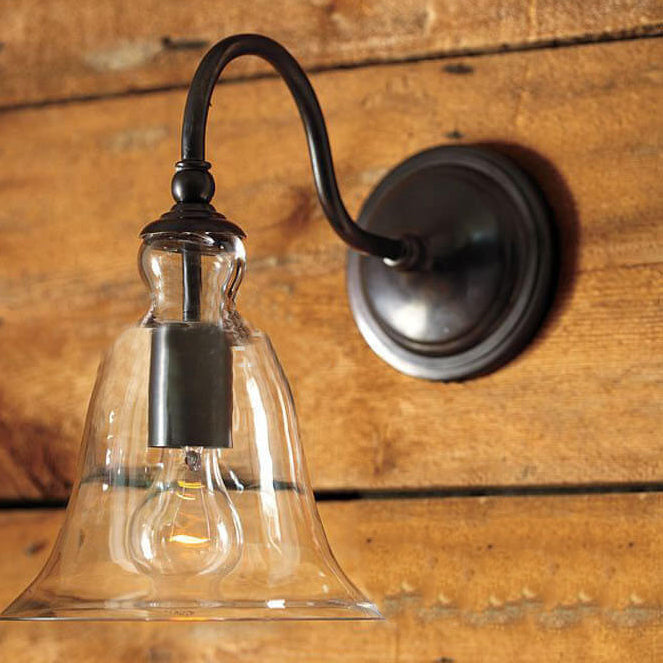 VintageGlow - Lámpara de pared industrial de estilo vintage con un soporte vidriado