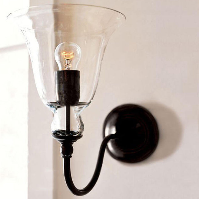 VintageGlow - Lámpara de pared industrial de estilo vintage con un soporte vidriado