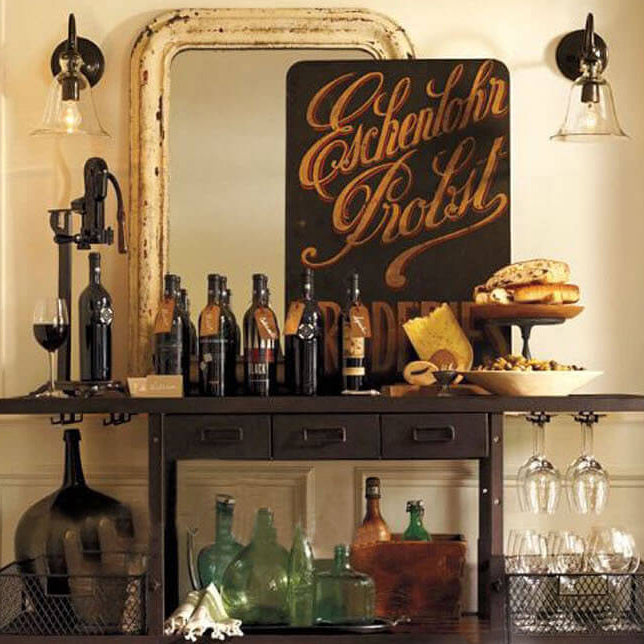 VintageGlow - Lámpara de pared industrial de estilo vintage con un soporte vidriado