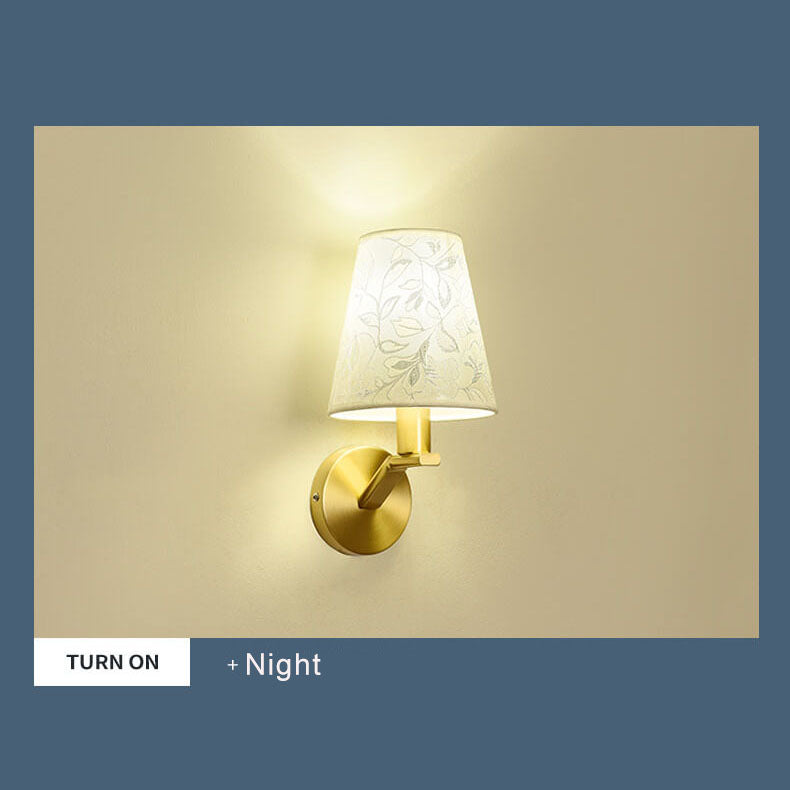 LichtBloeier - Lámpara de pared Moderne stoffen kuppel con 1 lic2htarm