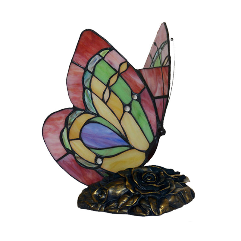 GardenGlow - Lámpara de mesa de flores victorianas con vlinder