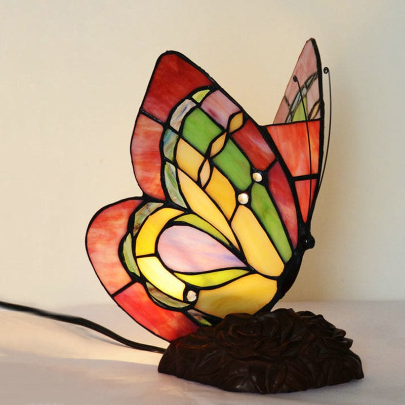 GardenGlow - Lámpara de mesa de flores victorianas con vlinder