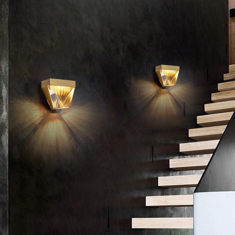 Lumino - Lámpara de pared LED moderna con patrón geométrico
