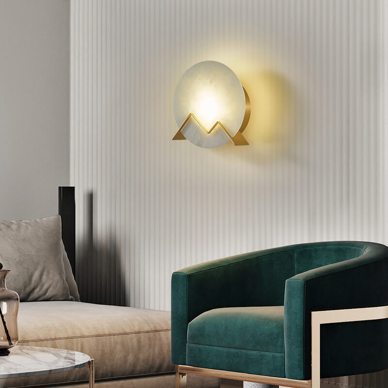 MarmerGlow - Lámpara LED circular de marmer con 1 luz