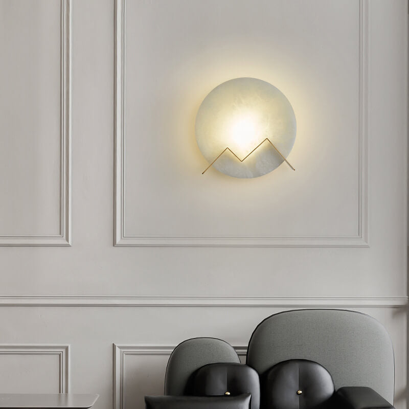 MarmerGlow - Lámpara LED circular de marmer con 1 luz
