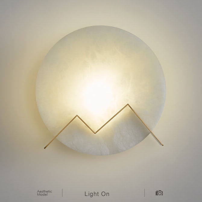 MarmerGlow - Lámpara LED circular de marmer con 1 luz