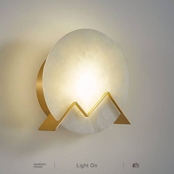 MarmerGlow - Lámpara LED circular de marmer con 1 luz