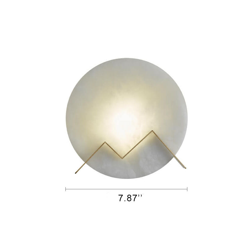 MarmerGlow - Lámpara LED circular de marmer con 1 luz