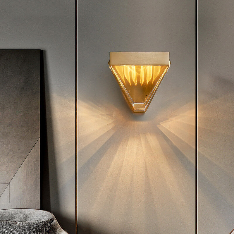 Lumino - Lámpara de pared LED moderna con patrón geométrico