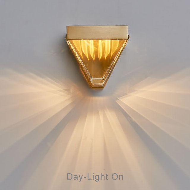 Lumino - Lámpara de pared LED moderna con patrón geométrico