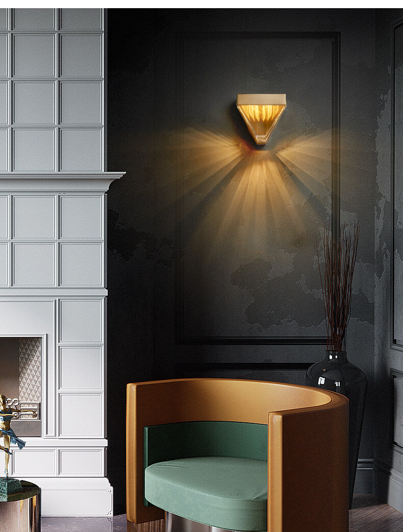 Lumino - Lámpara de pared LED moderna con patrón geométrico