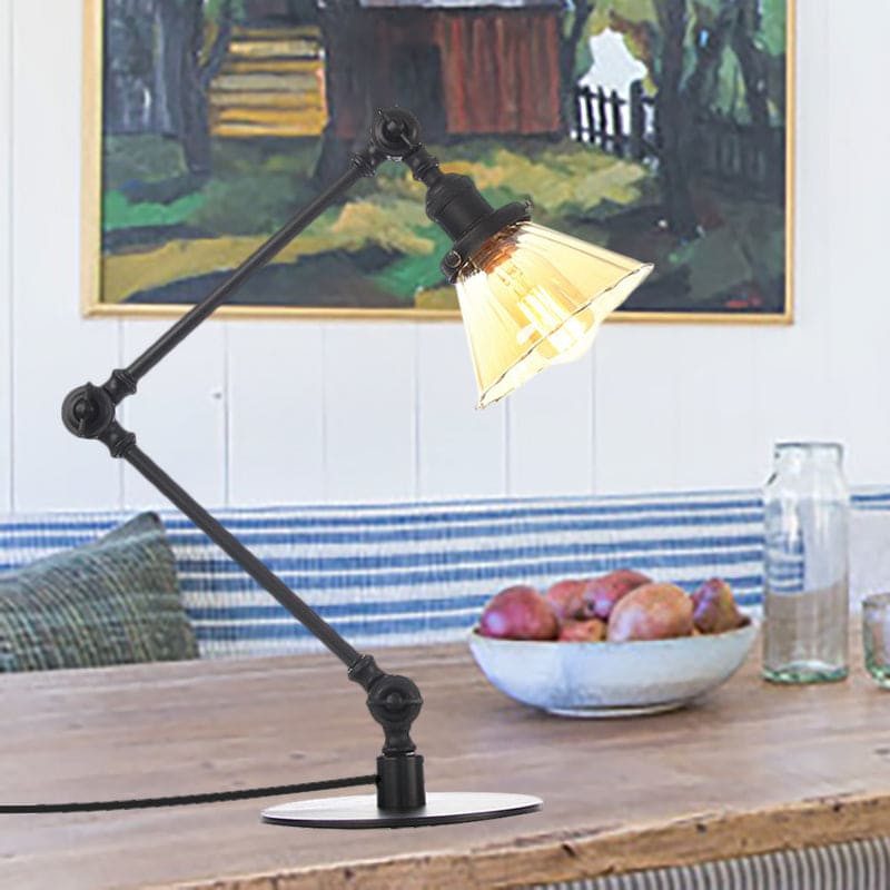 LumiClear - Kegele Lámpara de mesa de cristal transparente Elegabel