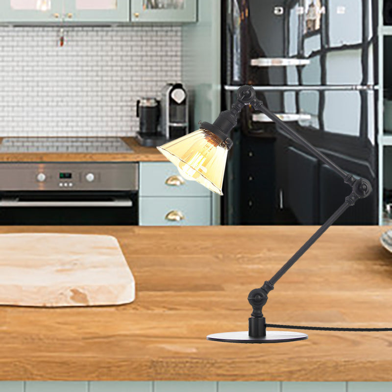 LumiClear - Kegele Lámpara de mesa de cristal transparente Elegabel